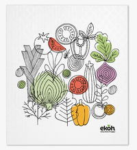 Swedish Dishcloth Veggie Mixed Bunch Compostable EKOH Sponge Cloth - Ekoh-Store